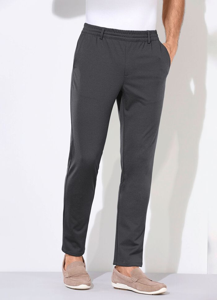 Broek met elastische tailleband in 3 kleuren 
