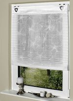 Plissee rolgordijn met decoratieve sterrenbloemen print 