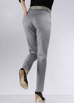 Power-stretch-jeans LICHTGRIJS