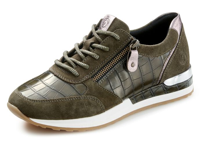 Veterschoenen met uitneembaar voetbed KAKI