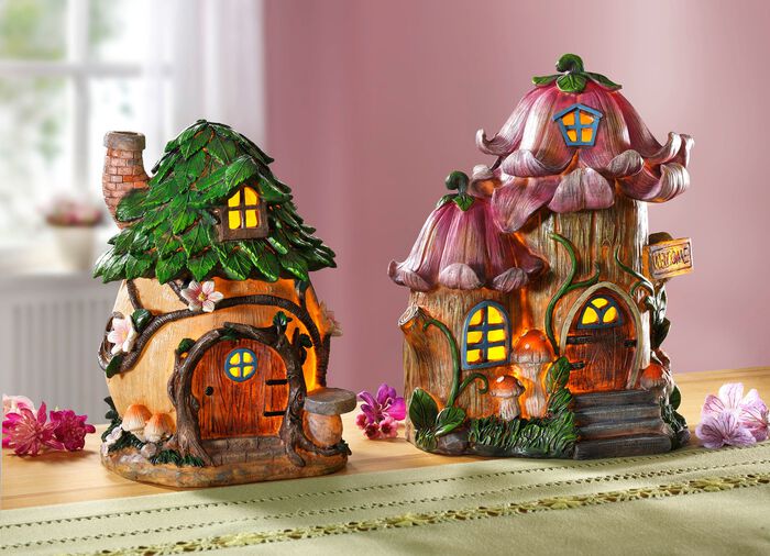 Verlicht dwerghuis GROEN-BRUIN