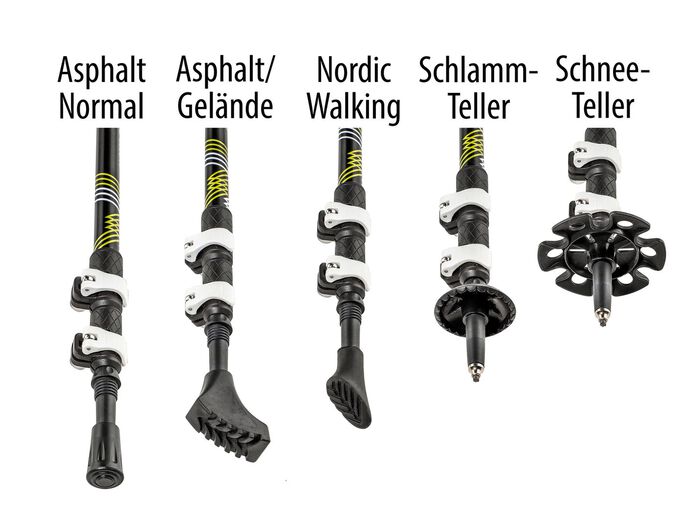 Wandelstokken, set van 2, incl. wandelstokken 5 essays 