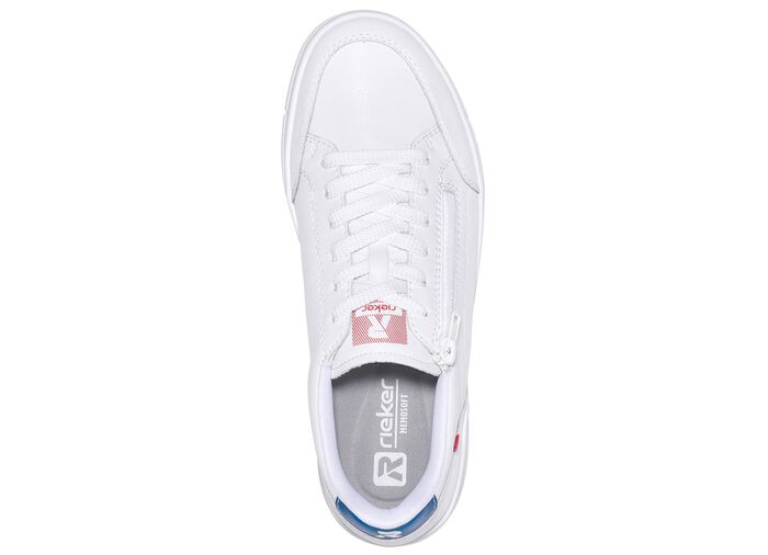 Rieker vetersneakers gemaakt van nappaleer WIT