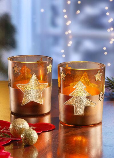 Waxinelichthouder, set van 2 