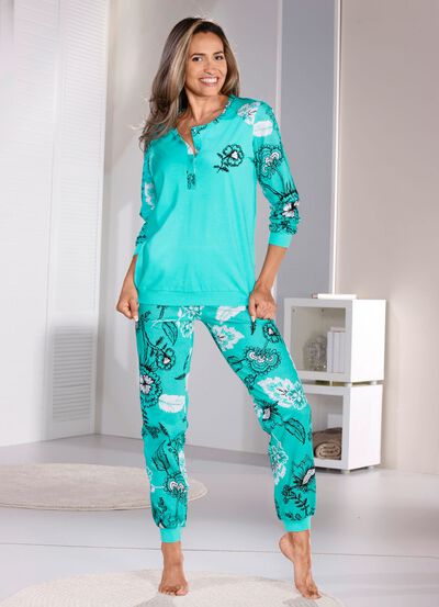 Pyjama met manchetten 