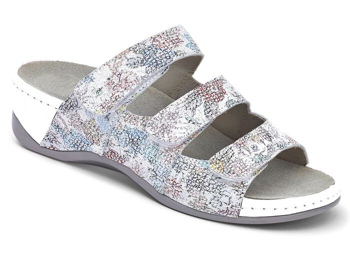 Chique pantolette met uitneembaar lederen memory-voetbed, breedtemaat H 