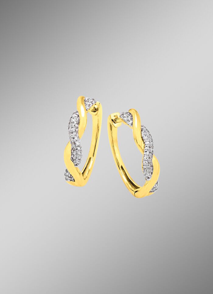 Prachtige oorringen met 60 diamanten 