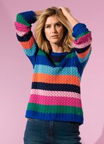 Trui met blokstreepdessin 