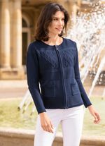 Cardigan in een mix van structuurpatronen 