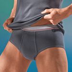 Pijlring, set van drie slips gemaakt van fijne rib, grafiet 