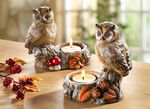 Uilen-theelichthouder, set van 2 