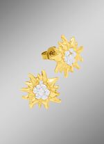 Edelweiss oorknopjes in tweekleurig 