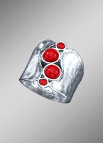 Bijzondere damesring met koraal 