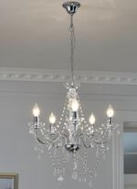 Indrukwekkende kroonluchter, 5-lichts CHROOM