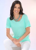 Shirt met interessante afwerking in 2 kleuren STANG