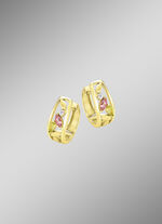 Creolen met edelstenen en synthetische zirkonia 