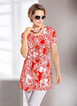 Prachtig lang shirt met all-over patroon in 2 kleuren 