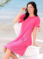 Laurina jurk met glinsterende print ROZE