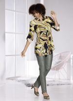 Lange blouse met overhemdkraag 