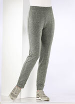 Gebreide broek OLIJF-ZWART