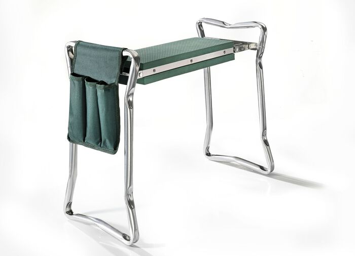 Plooibare kniebank voor in de tuin, met kunststof kussens 