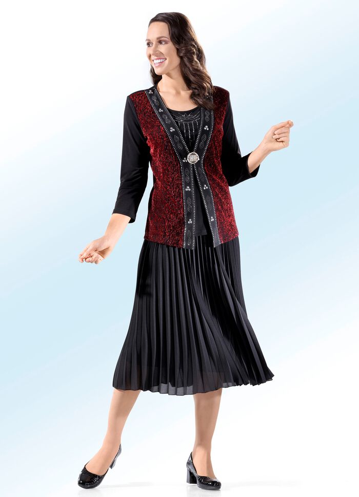 Rok met pliss&eacute;vouwen 