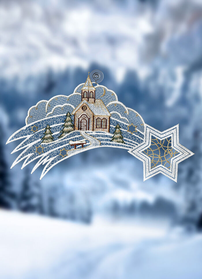 Raamafbeelding gemaakt van echt Plauen-kant 