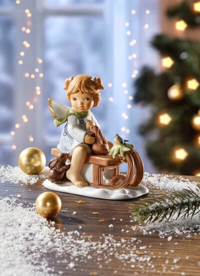 Engel op slee uit de serie "Nina & Marco". 