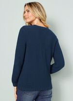 Grofgebreide trui met sjaal 