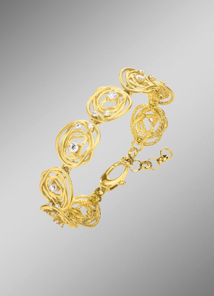 Matte armband met zirkonia 