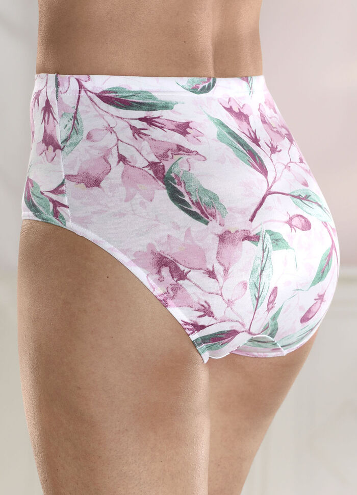 Verpakking met vier slips met bloemetjesdessin 