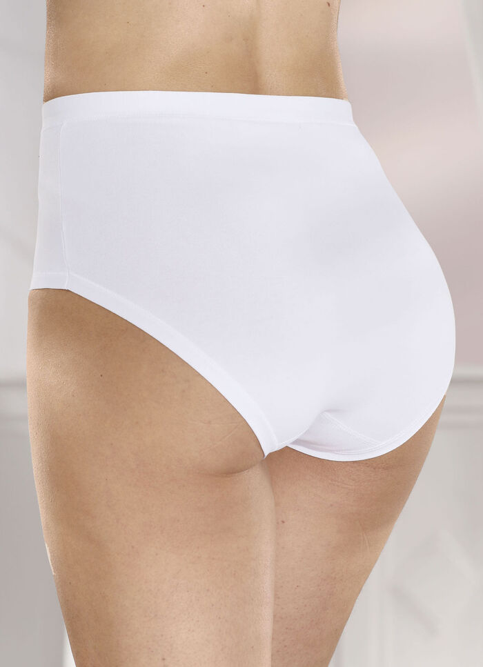 brio lingerie vijf-pack slips WIT