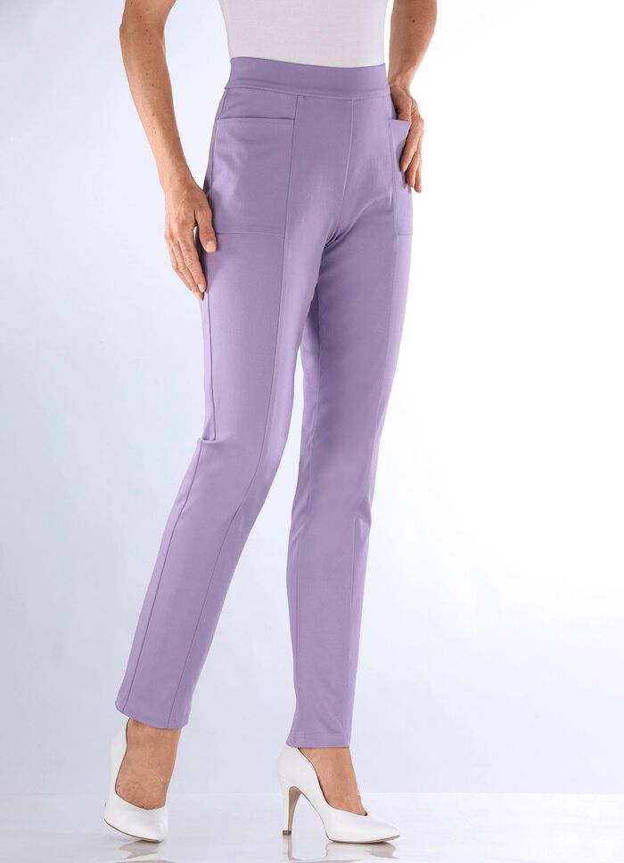 Broek met gestikte scheidingsnaden 