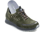 Waldläufer veterschoen met trendy klinknageldecoratie KAKI