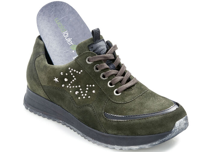 Waldläufer veterschoen met trendy klinknageldecoratie KAKI