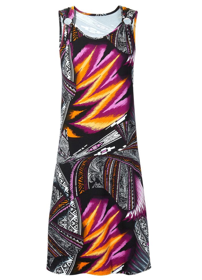 Jurkje met decoratieve ringen aan de brede bandjes 