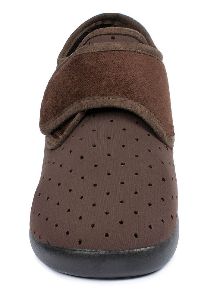 Aerosoft&reg; Flex stretch klittenbandpantoffels van J&uuml;rgen Hirsch&reg; BRUIN