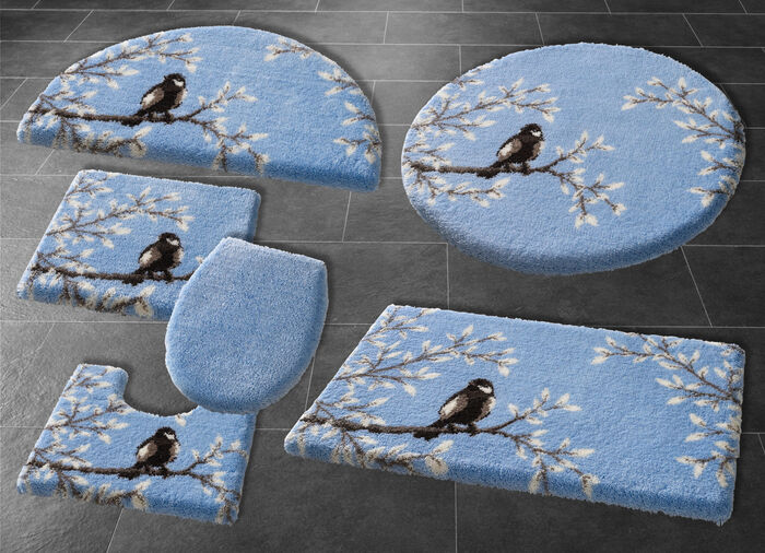 Badkamerset met antislip-onderkant, van Grund BLAUW