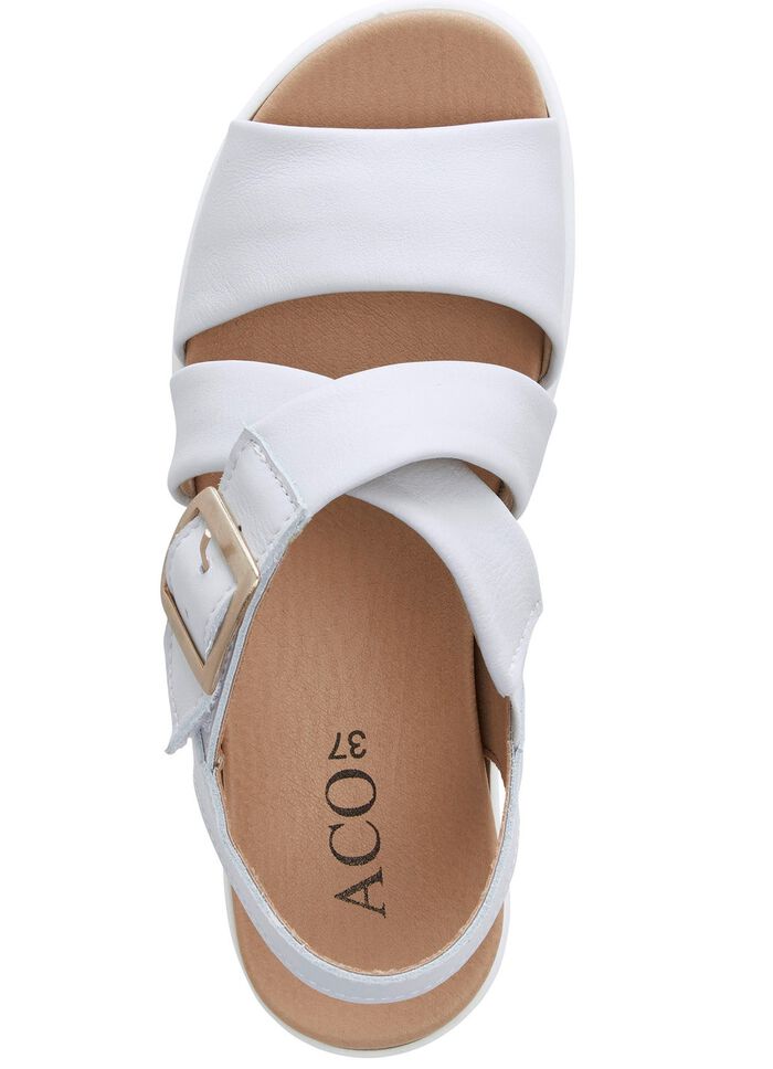 ELENA EDEN sandaal gemaakt van nappaleer IJS GRIJS