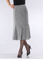 Elegante glinsterende paneelrok ZILVERGRIJS