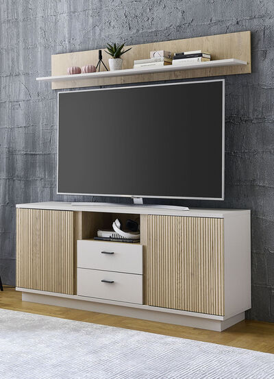 Geweldig tv-longboard met wandplank 