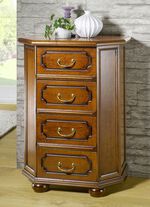 Commode met schuiflades met gedetailleerd houtsnijwerk 