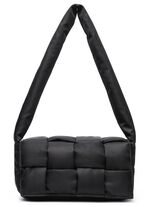 Collezione Alessandro tas gemaakt van delicaat glanzend textielmateriaal ZWART