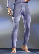 Set van twee lange onderbroeken van fijne rib, thermisch ondergoed 