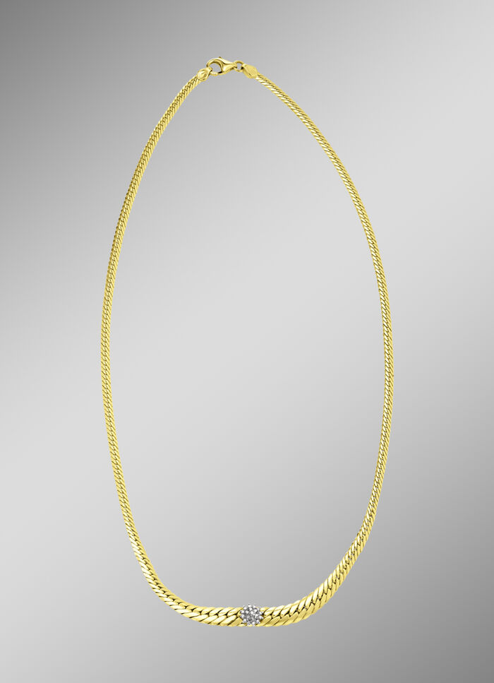 Hoogwaardig collier met 19 briljant geslepen diamanten 