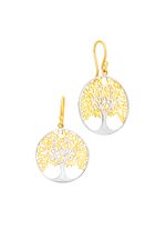 Zilveren levensboom oorbellen 