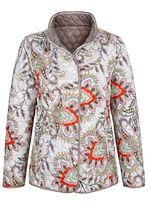 Omkeerbaar jack met grafisch doorgestikt patroon 