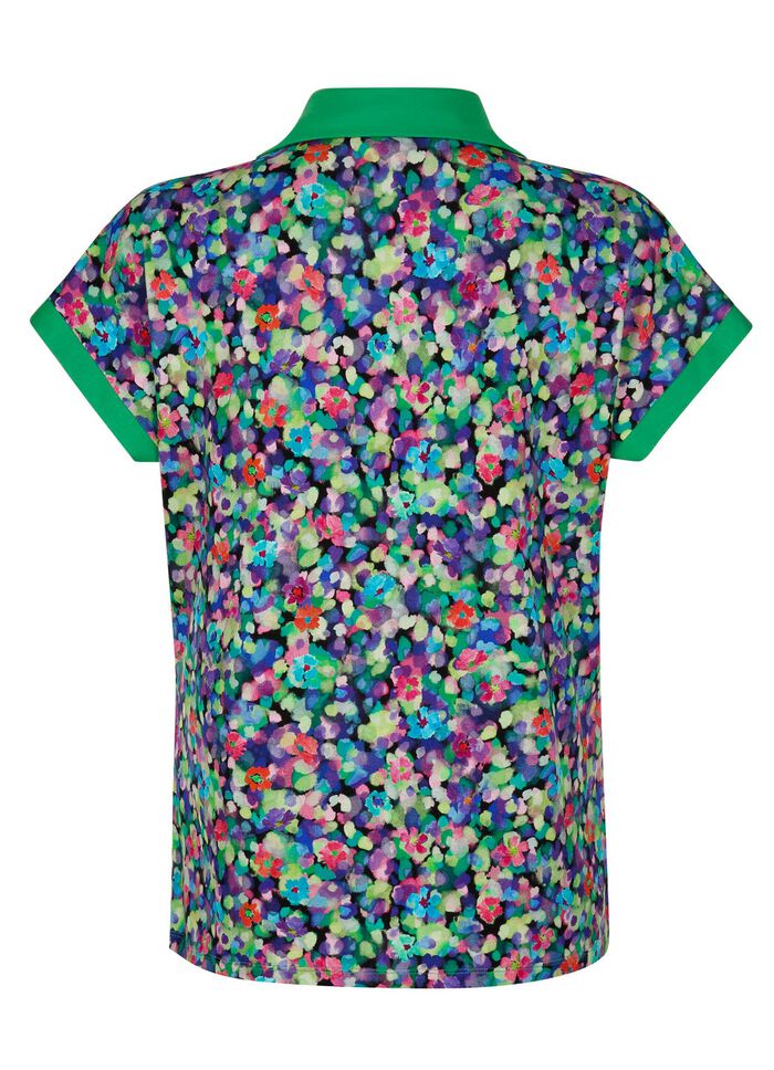 Poloshirt met verlaagde mouwen 