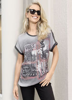 Shirt met chiffon rand 