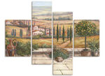 Foto, 4 delen, getiteld Terras in Toscane 